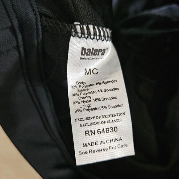 Weissman NWOT child medium half top black mesh with gold sequin costume jazz - Picture 7 of 7